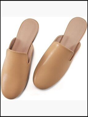 Elegant Minimal Mules Work Shoes Comfortable Slip On Flats Chic Classic